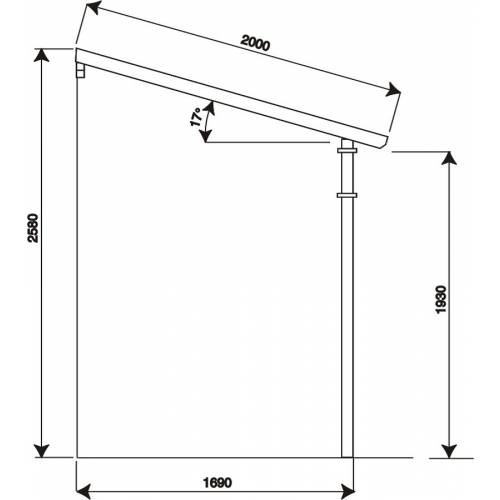 ex Pergola Bois Adosse 3 x 2 m - Burger