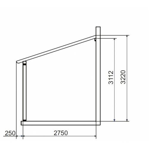 ex Pergola Bois Adosse 5 x 3 m PRADO - Burger