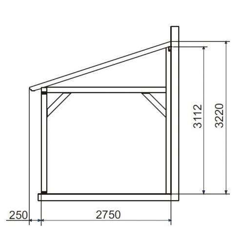 ex Pergola Bois Adosse 5 x 3 m SHERWOOD - Burger
