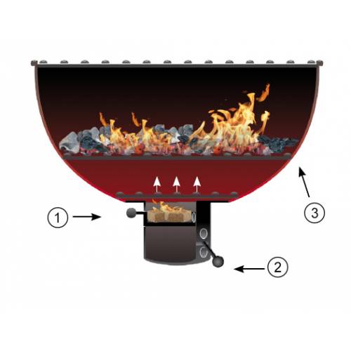 Barbecue  Charbon - ISY FONTE 55  Cookin Garden