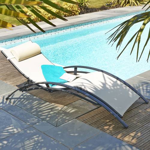 Chaise Longue Design Ecru