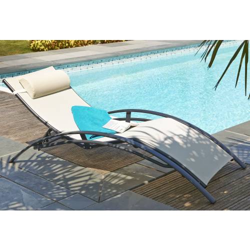 Chaise Longue Design Ecru