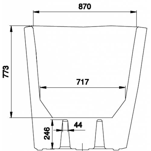 Pot gant Rock  D.105 H.104 cm - Anthracite