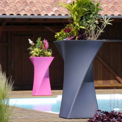 Pot Design - 55x55 x H100cm  Noir