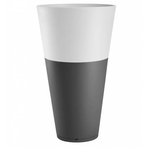 Pot Tokyo - Anthracite/Blanc -D50 H80 - Grosfillex