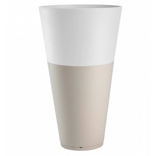 Pot Tokyo - Gris / Blanc - D50 H80 - Grosfillex